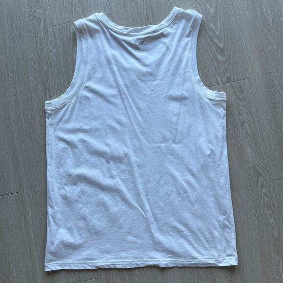 J Crew Broken In Tank Top Mens Medium White Flaw - Picture 3 of 11